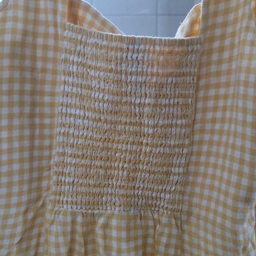 Square Neck. Linen Fit And Flare Dress.